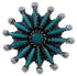 Genuine Sterling Silver Turquoise Needlepoint Ring Size 7 AX87429